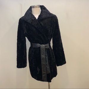 Calvin Klein faux fur short coat.